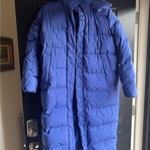 lululemon athletica Vibrant Blue Long Puffer Coat